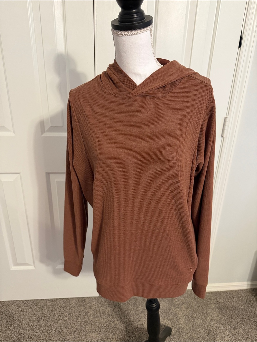 Tommy John Rust Brown Lightweight Hooded Top